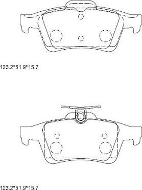 Asimco KD6708 - Тормозные колодки, дисковые, комплект autospares.lv