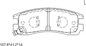 Asimco KD6719 - Тормозные колодки, дисковые, комплект autospares.lv