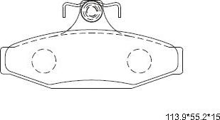 Asimco KD6713 - Тормозные колодки, дисковые, комплект autospares.lv