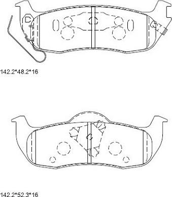 Asimco KD6734 - Тормозные колодки, дисковые, комплект autospares.lv