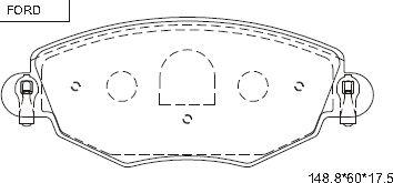 Asimco KD6731 - Тормозные колодки, дисковые, комплект autospares.lv