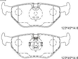 Asimco KD6737 - Тормозные колодки, дисковые, комплект autospares.lv