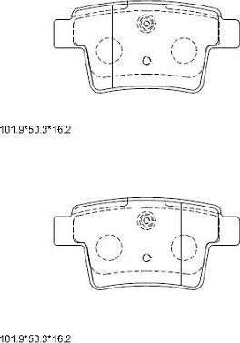 Asimco KD6722 - Тормозные колодки, дисковые, комплект autospares.lv