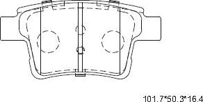 Asimco KD6775 - Тормозные колодки, дисковые, комплект autospares.lv