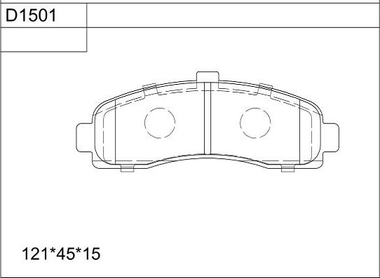 Asimco KD1501 - Тормозные колодки, дисковые, комплект autospares.lv