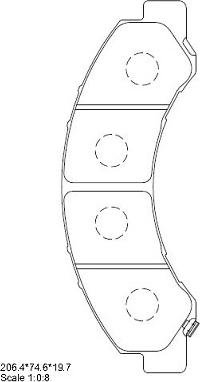 Asimco KD1601 - Тормозные колодки, дисковые, комплект autospares.lv