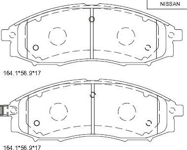 Asimco KD1357 - Тормозные колодки, дисковые, комплект autospares.lv