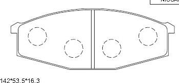 Asimco KD1262 - Тормозные колодки, дисковые, комплект autospares.lv