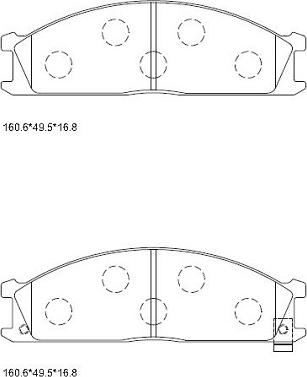 Asimco KD1792W - Тормозные колодки, дисковые, комплект autospares.lv