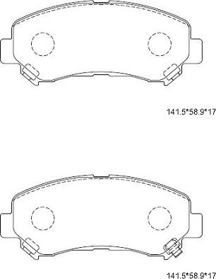 Asimco KD1744F - Тормозные колодки, дисковые, комплект autospares.lv