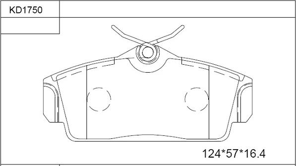 Asimco KD1750 - Тормозные колодки, дисковые, комплект autospares.lv