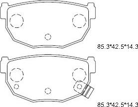 Asimco KD1718 - Тормозные колодки, дисковые, комплект autospares.lv