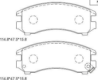 Asimco KD1713 - Тормозные колодки, дисковые, комплект autospares.lv