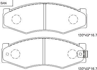 Asimco KD1786 - Тормозные колодки, дисковые, комплект autospares.lv