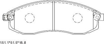 Asimco KD1782 - Тормозные колодки, дисковые, комплект autospares.lv