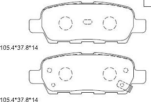 Asimco KD1739 - Тормозные колодки, дисковые, комплект autospares.lv