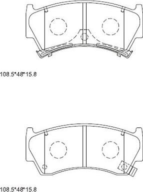 Asimco KD1732 - Тормозные колодки, дисковые, комплект autospares.lv