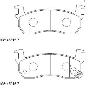 Asimco KD1729 - Тормозные колодки, дисковые, комплект autospares.lv