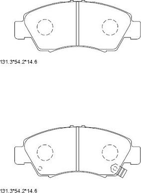 Asimco KD1777 - Тормозные колодки, дисковые, комплект autospares.lv