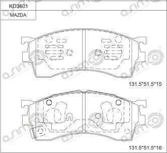 WXQP 42915 - Тормозные колодки, дисковые, комплект autospares.lv