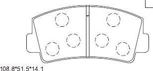 Asimco KD3315 - Тормозные колодки, дисковые, комплект autospares.lv