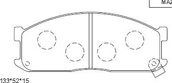 Asimco KD3316 - Тормозные колодки, дисковые, комплект autospares.lv