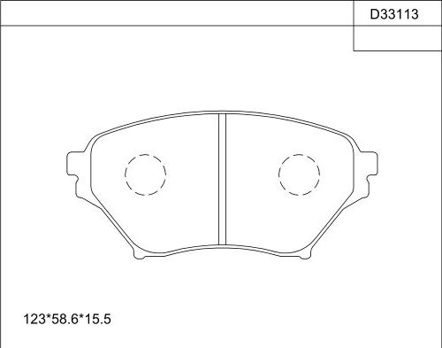 Asimco KD33113 - Тормозные колодки, дисковые, комплект autospares.lv