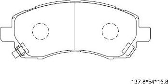 Asimco KD3298 - Тормозные колодки, дисковые, комплект autospares.lv