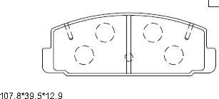 Asimco KD3791 - Тормозные колодки, дисковые, комплект autospares.lv