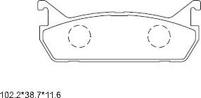 Asimco KD3746 - Тормозные колодки, дисковые, комплект autospares.lv