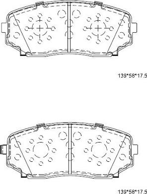 Asimco KD3740 - Тормозные колодки, дисковые, комплект autospares.lv