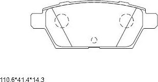 Asimco KD3756 - Тормозные колодки, дисковые, комплект autospares.lv