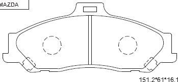 Asimco KD3750 - Тормозные колодки, дисковые, комплект autospares.lv