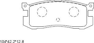 Asimco KD3751 - Тормозные колодки, дисковые, комплект autospares.lv