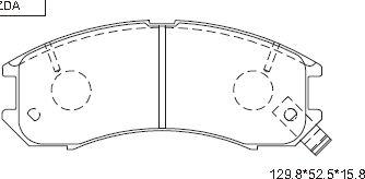 Asimco KD3764 - Тормозные колодки, дисковые, комплект autospares.lv