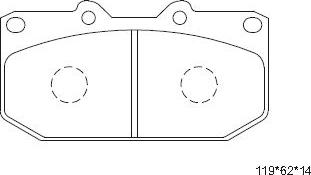 Asimco KD3703 - Тормозные колодки, дисковые, комплект autospares.lv