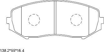 Asimco KD3707 - Тормозные колодки, дисковые, комплект autospares.lv