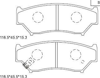 Asimco KD3717 - Тормозные колодки, дисковые, комплект autospares.lv