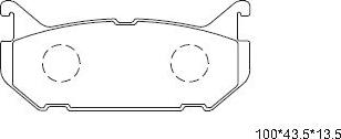 Asimco KD3784 - Тормозные колодки, дисковые, комплект autospares.lv