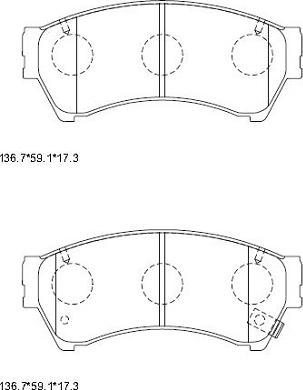 Asimco KD3739 - Тормозные колодки, дисковые, комплект autospares.lv