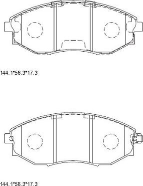 Asimco KD3735F - Тормозные колодки, дисковые, комплект autospares.lv