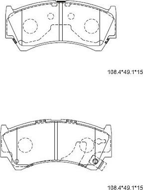 Asimco KD3733F - Тормозные колодки, дисковые, комплект autospares.lv