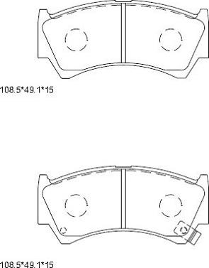 Asimco KD3733 - Тормозные колодки, дисковые, комплект autospares.lv