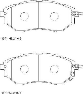 Asimco KD3723 - Тормозные колодки, дисковые, комплект autospares.lv