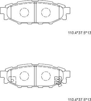 Asimco KD3722 - Тормозные колодки, дисковые, комплект autospares.lv