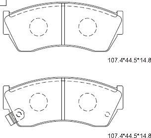 Asimco KD3779 - Тормозные колодки, дисковые, комплект autospares.lv