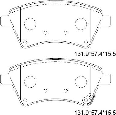 Asimco KD3770 - Тормозные колодки, дисковые, комплект autospares.lv