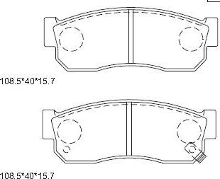 Asimco KD3771W - Тормозные колодки, дисковые, комплект autospares.lv