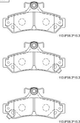 Asimco KD2509 - Тормозные колодки, дисковые, комплект autospares.lv