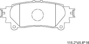 Asimco KD2504 - Тормозные колодки, дисковые, комплект autospares.lv